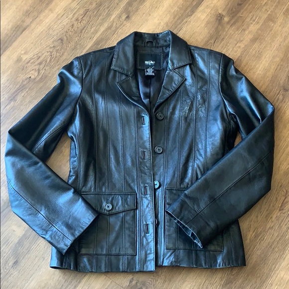 Mossimo Genuine Leather Jacket Size 